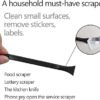 Plastic Scraper MultiPurpose Scraper NonScratch Cleaning Tool Easy to Clean Small and Narrow Spaces and Gaps Perfect to Remove Stickers Labels Oil Stains Food Dirt Etc 3Pcs