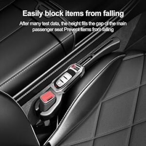 2PCS Car Seat Gap Filler Organizer with Phone HolderUpgrade Version Car Seat Gap Organizer for Prevent FallingEssential Car Accessories Car Side Seat Gap Filler (Black)