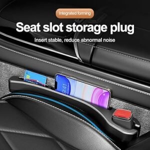 2PCS Car Seat Gap Filler Organizer with Phone HolderUpgrade Version Car Seat Gap Organizer for Prevent FallingEssential Car Accessories Car Side Seat Gap Filler (Black)